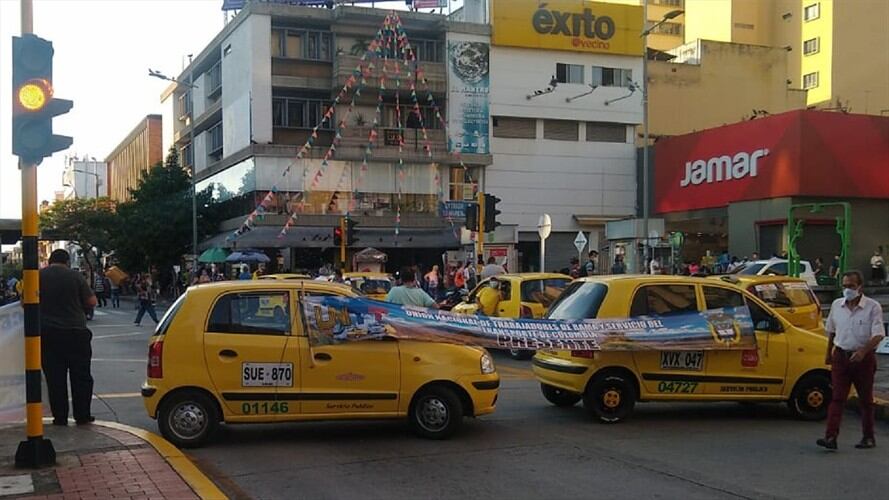 Paro transportadores. Foto:Suministrada.