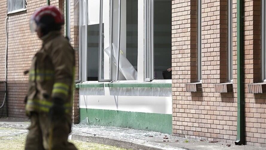 Repudio en Caldas por atentado en la Escuela General Santander de Bogotá. Foto: Colprensa