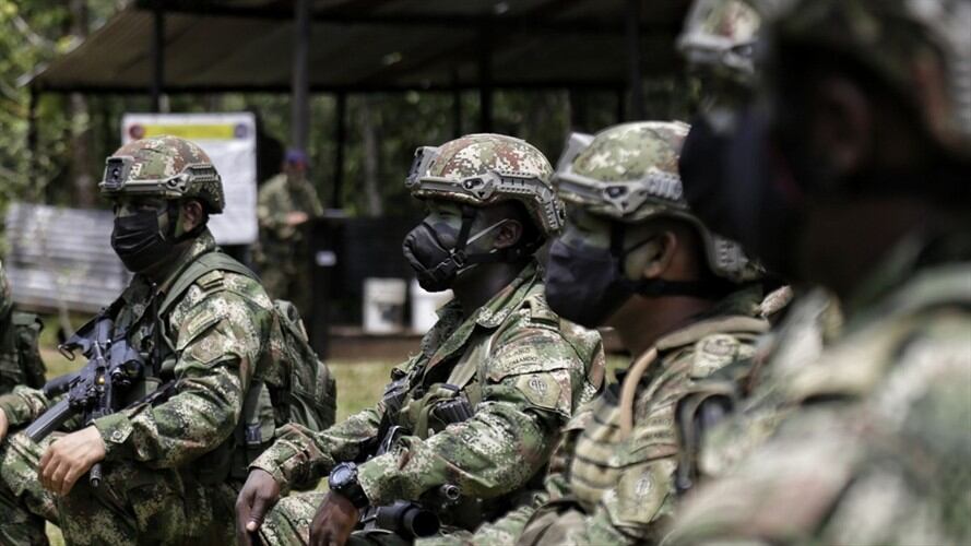 Soldados colombianos. Foto: Referencia Colprensa - Álvaro Tavera