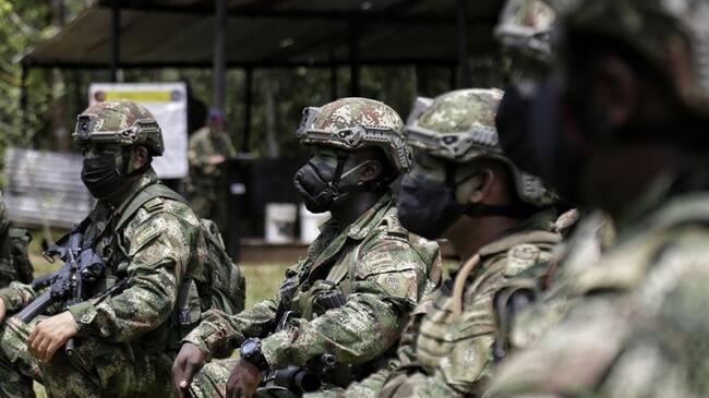 Soldados colombianos. Foto: Referencia Colprensa - Álvaro Tavera