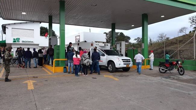 En la escena, las autoridades encontraron unas 50 vainillas de fusil, que quedaron a disposición de la Fiscalía. Foto: Cortesía Sucesos Cauca