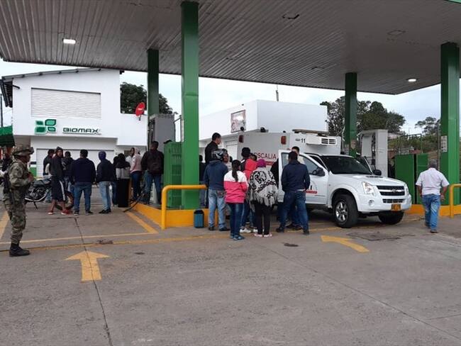 En la escena, las autoridades encontraron unas 50 vainillas de fusil, que quedaron a disposición de la Fiscalía. Foto: Cortesía Sucesos Cauca