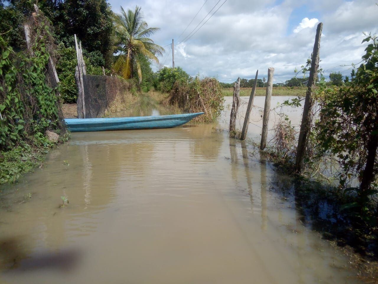 Fuertes lluvias tienen en emergencia a Lorica y San Bernardo del Viento. Foto: Defensa Civil.