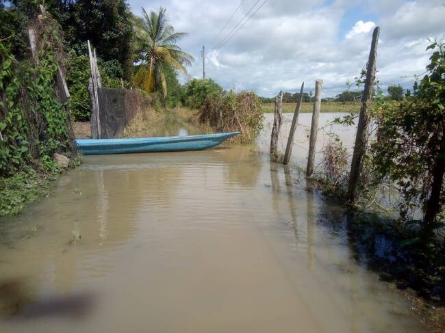 Fuertes lluvias tienen en emergencia a Lorica y San Bernardo del Viento. Foto: Defensa Civil.