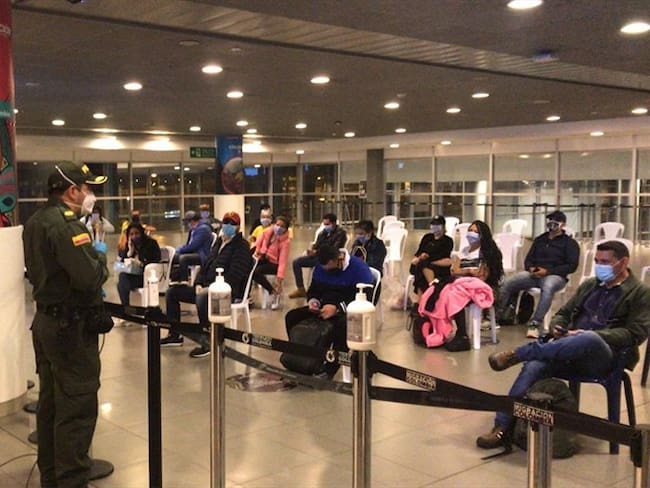 45 colombianos varados en República Dominicana fueron repatriados. Foto: Migración Colombia