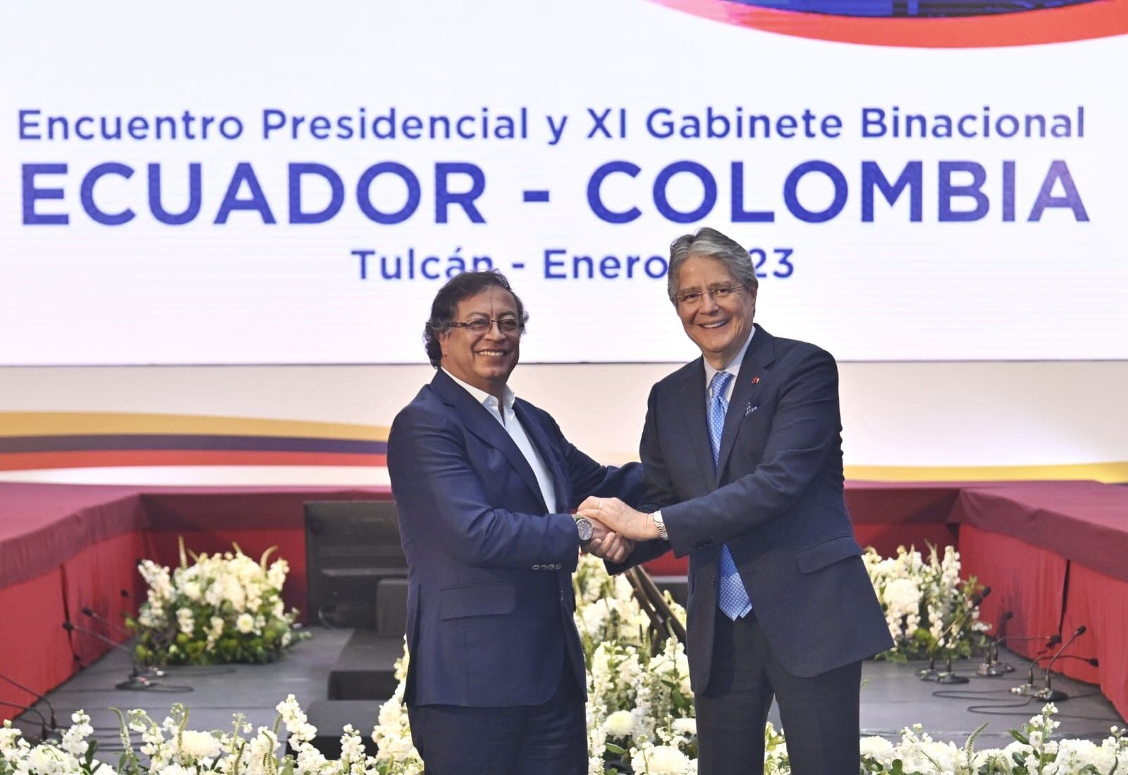 Gustavo Petro y Guillermo Lasso. Foto: Presidencia