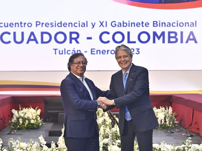 Gustavo Petro y Guillermo Lasso. Foto: Presidencia