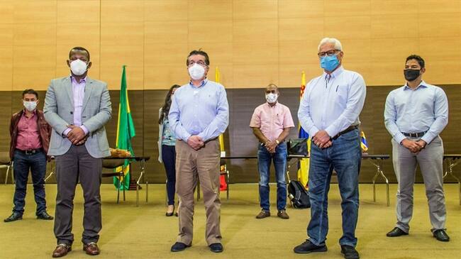 El ministro de Salud se reunió con el gobernador del Cauca y el alcalde de Popayán para abordar los temas relacionados con el COVID-19 en esta región. Foto: Gobernación del Cauca