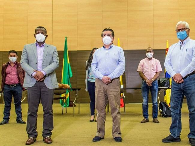 El ministro de Salud se reunió con el gobernador del Cauca y el alcalde de Popayán para abordar los temas relacionados con el COVID-19 en esta región. Foto: Gobernación del Cauca