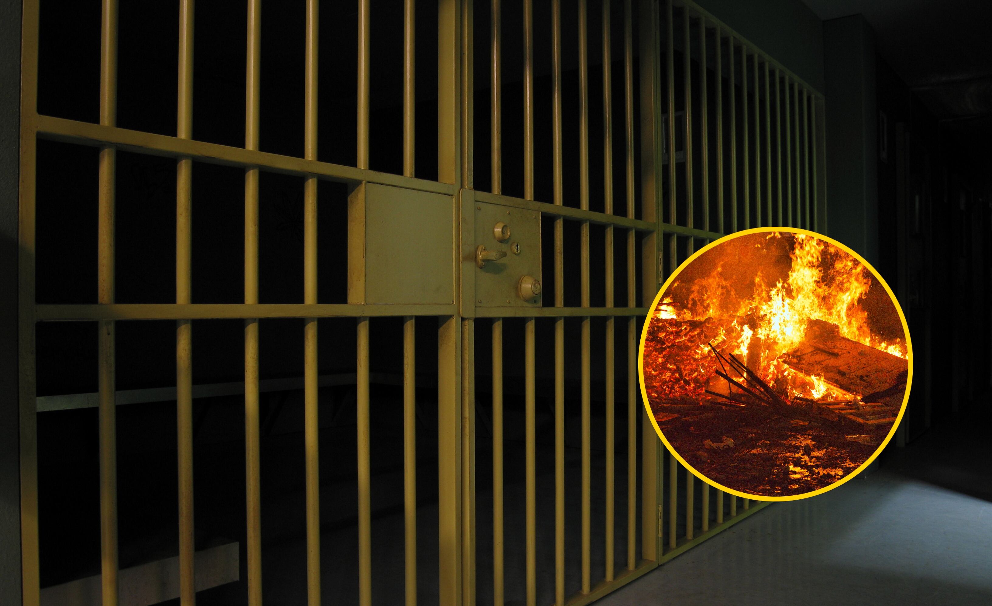 Referencia de cárcel y fuego. Foto: scottespie y Luis Diaz Devesa vía Getty Images. 