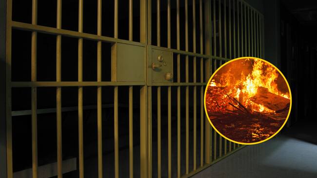 Referencia de cárcel y fuego. Foto: scottespie y Luis Diaz Devesa vía Getty Images.