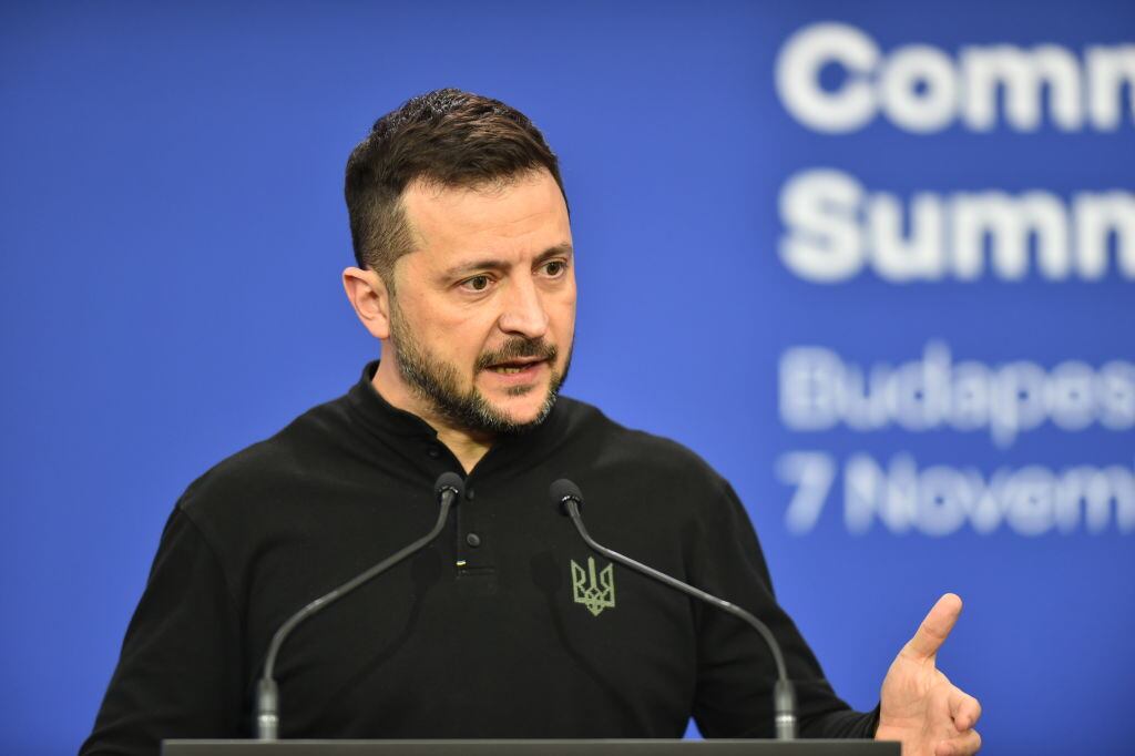 Volodimir Zelenski. I Foto: Balint Szentgallay/NurPhoto via Getty Images.