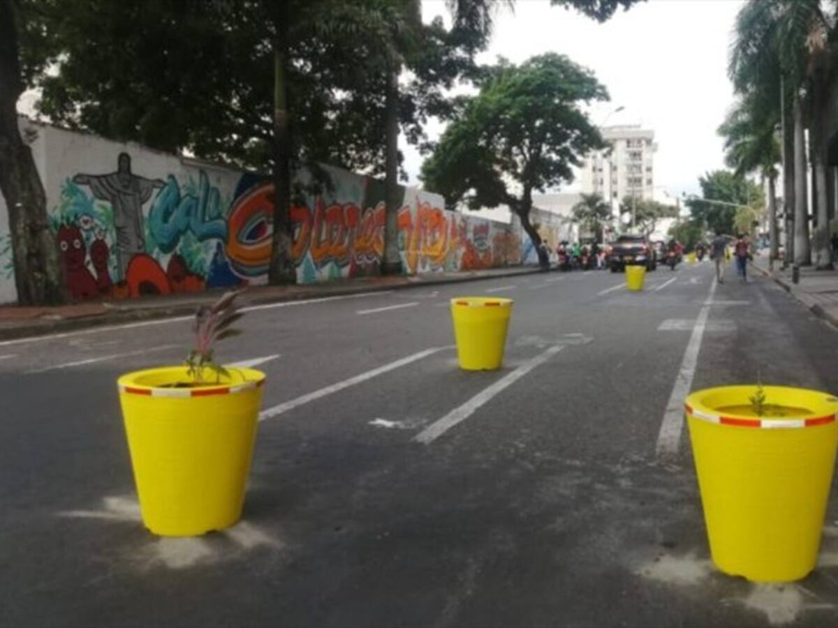 Ola de críticas generó la instalación de materas en importante vía de Cali