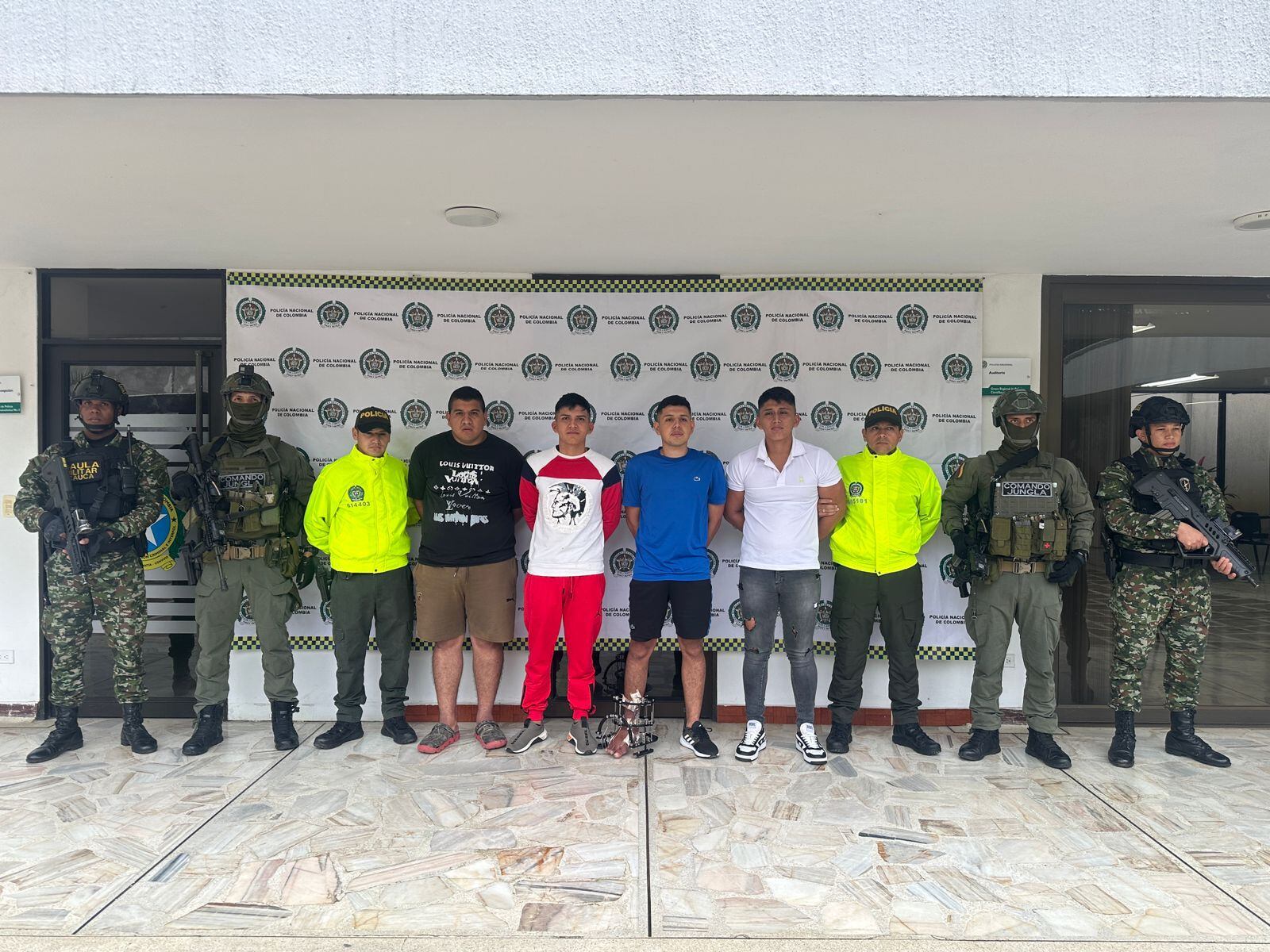 Capturados presuntos integrantes de red trasnacional de narcotráfico. Foto: Fiscalía