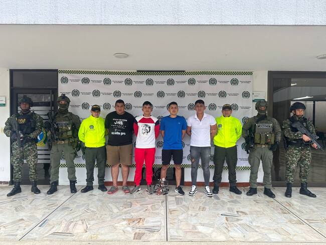 Capturados presuntos integrantes de red trasnacional de narcotráfico. Foto: Fiscalía