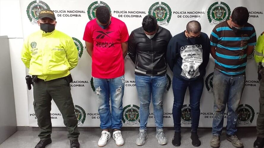 Los capturados quedaron a disposición de las autoridades judiciales.. Foto: Alcaldía de Villa de Leyva