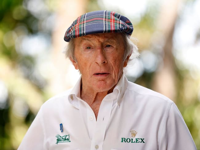 MIAMI, FLORIDA - MAY 06: Sir Jackie Stewart walks in the Paddock prior to final practice ahead of the F1 Grand Prix of Miami at Miami International Autodrome on May 06, 2023 in Miami, Florida. (Photo by Jared C. Tilton/Getty Images)