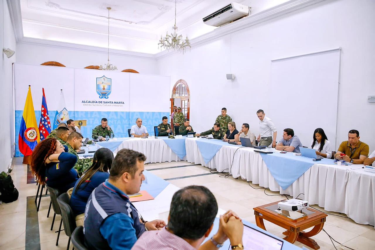 Consejo de Seguridad en Santa Marta. Foto: Cortesía Alcaldía.