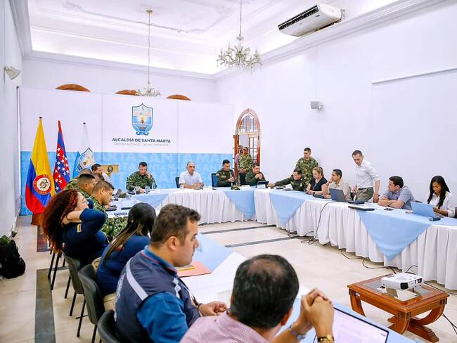 Consejo de Seguridad en Santa Marta. Foto: Cortesía Alcaldía.