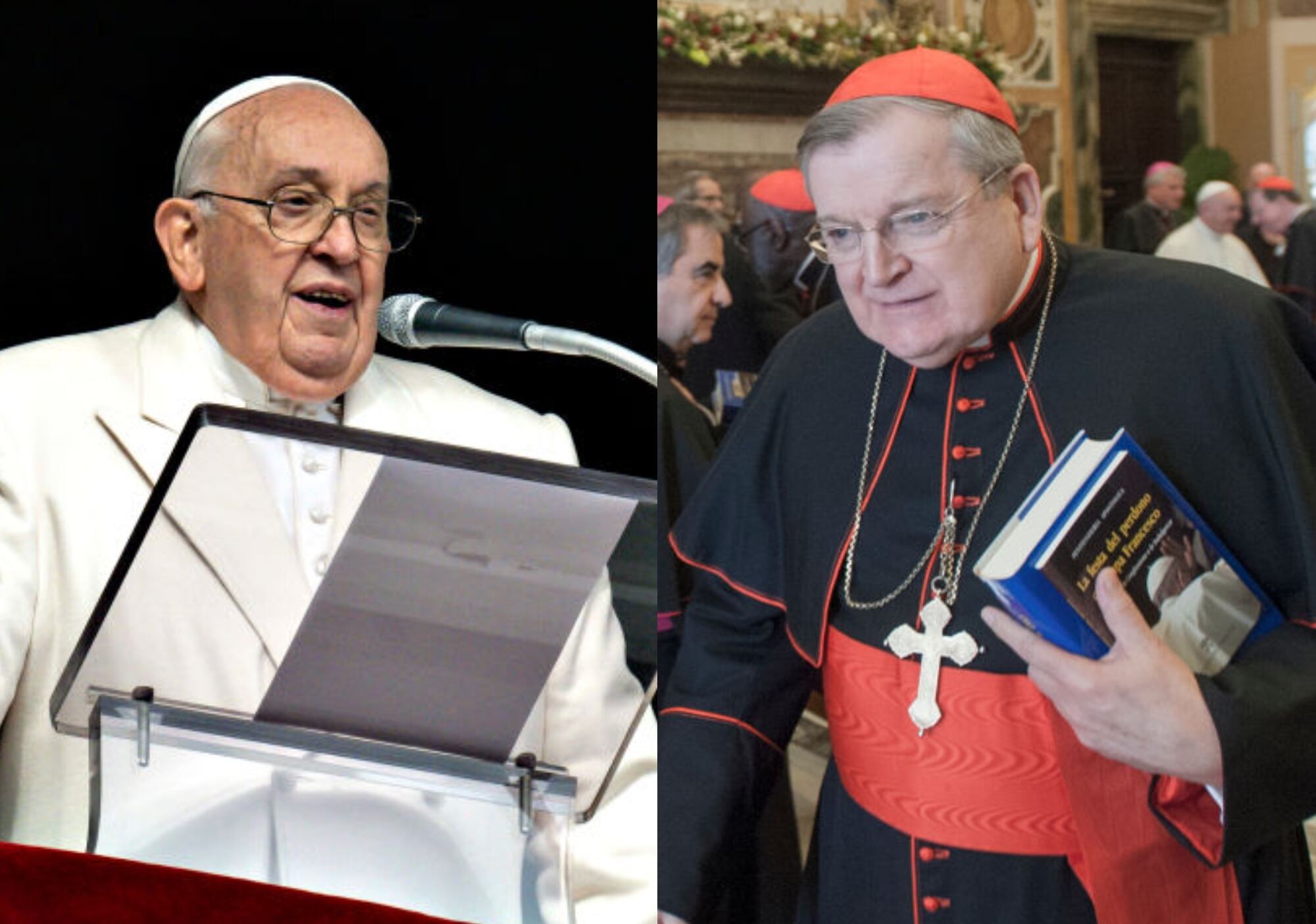 Papa Francisco y cardenal Raymond Burke. Foto: (Photo by Vatican Pool - Corbis/Corbis via Getty Images) / (Photo by Vatican Pool - Corbis/Corbis via Getty Images)