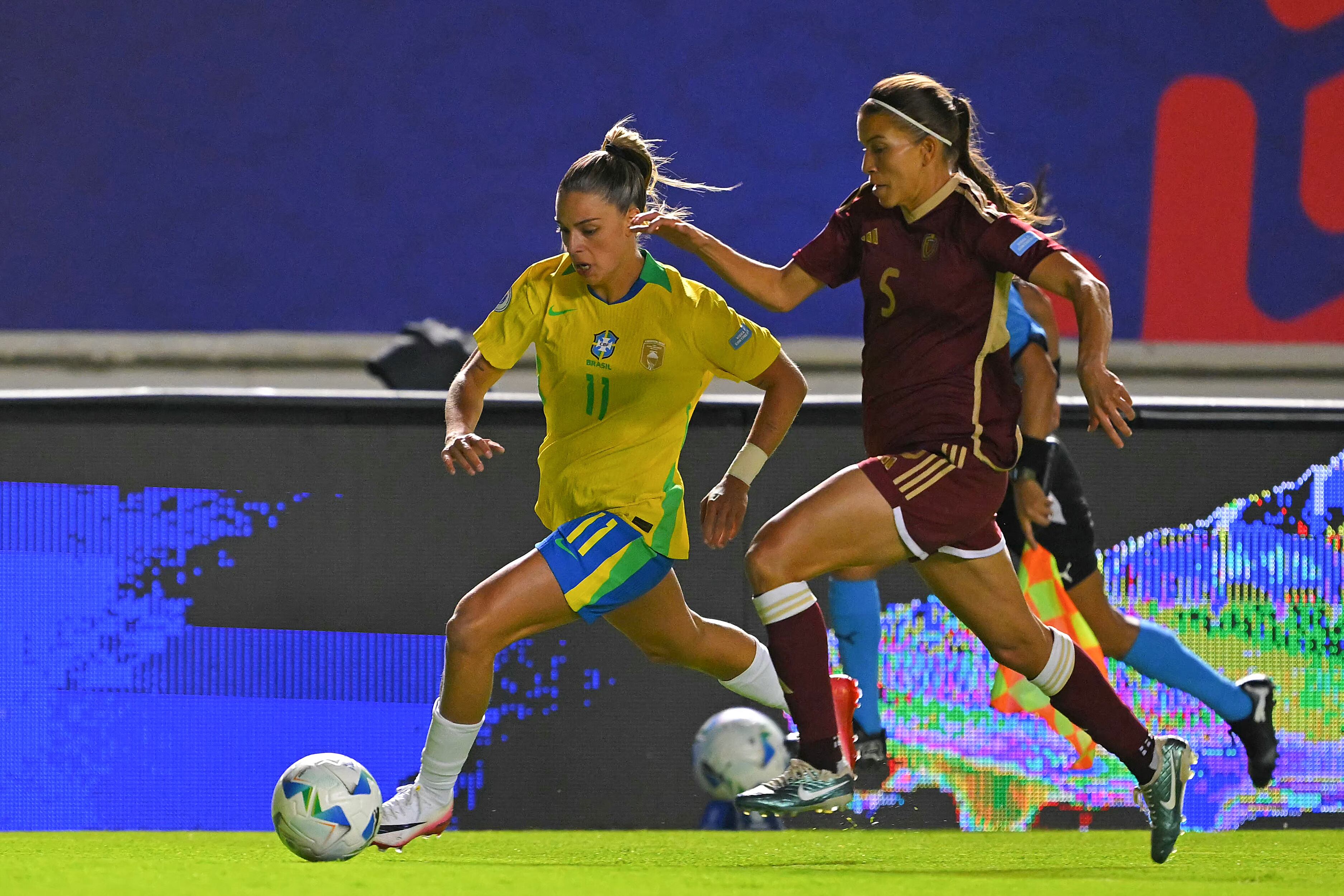 Referencia de partido Copa América Femenina 2025. Foto: RODRIGO BUENDIA/AFP via Getty Images.       