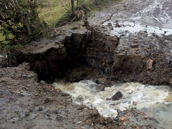 La emergencia se registra a seis kilómetros del casco urbano.. Foto: La W