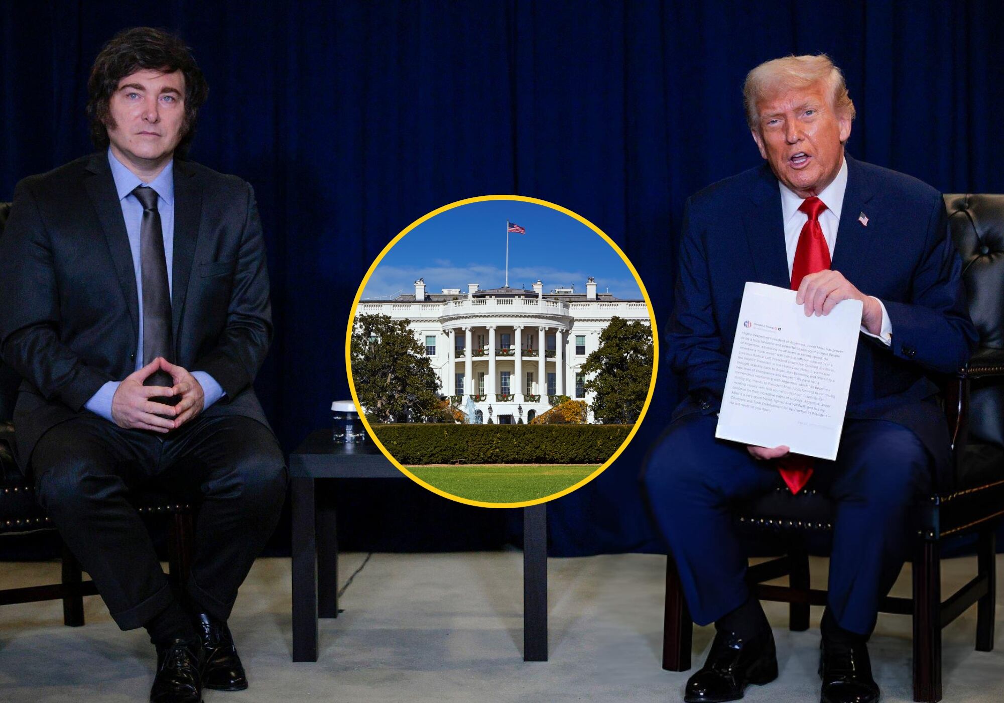 Donald Trump y Javier Milei sellarán su alianza durante una visita a la Casa Blanca. Foto: Getty Images.