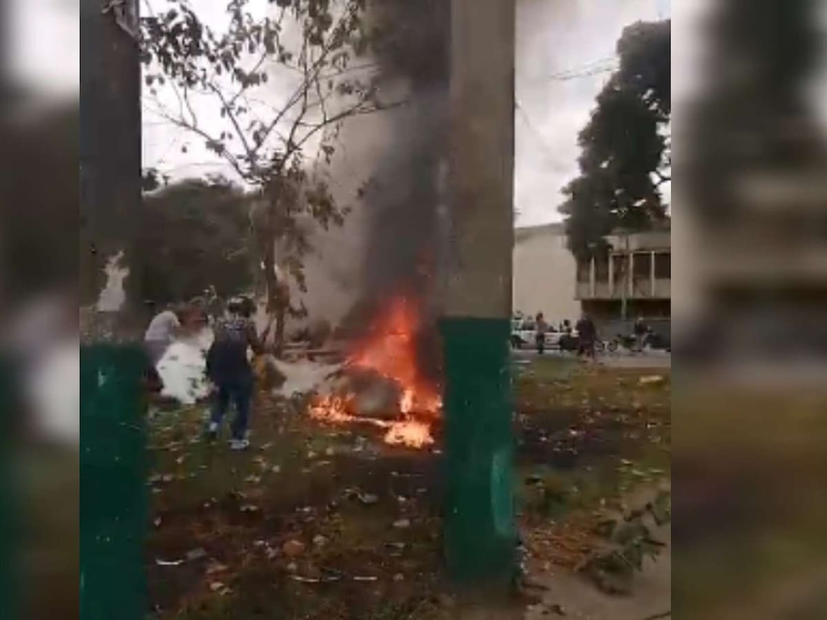 Avión pequeño se accidentó cerca del centro de Cali: una persona murió