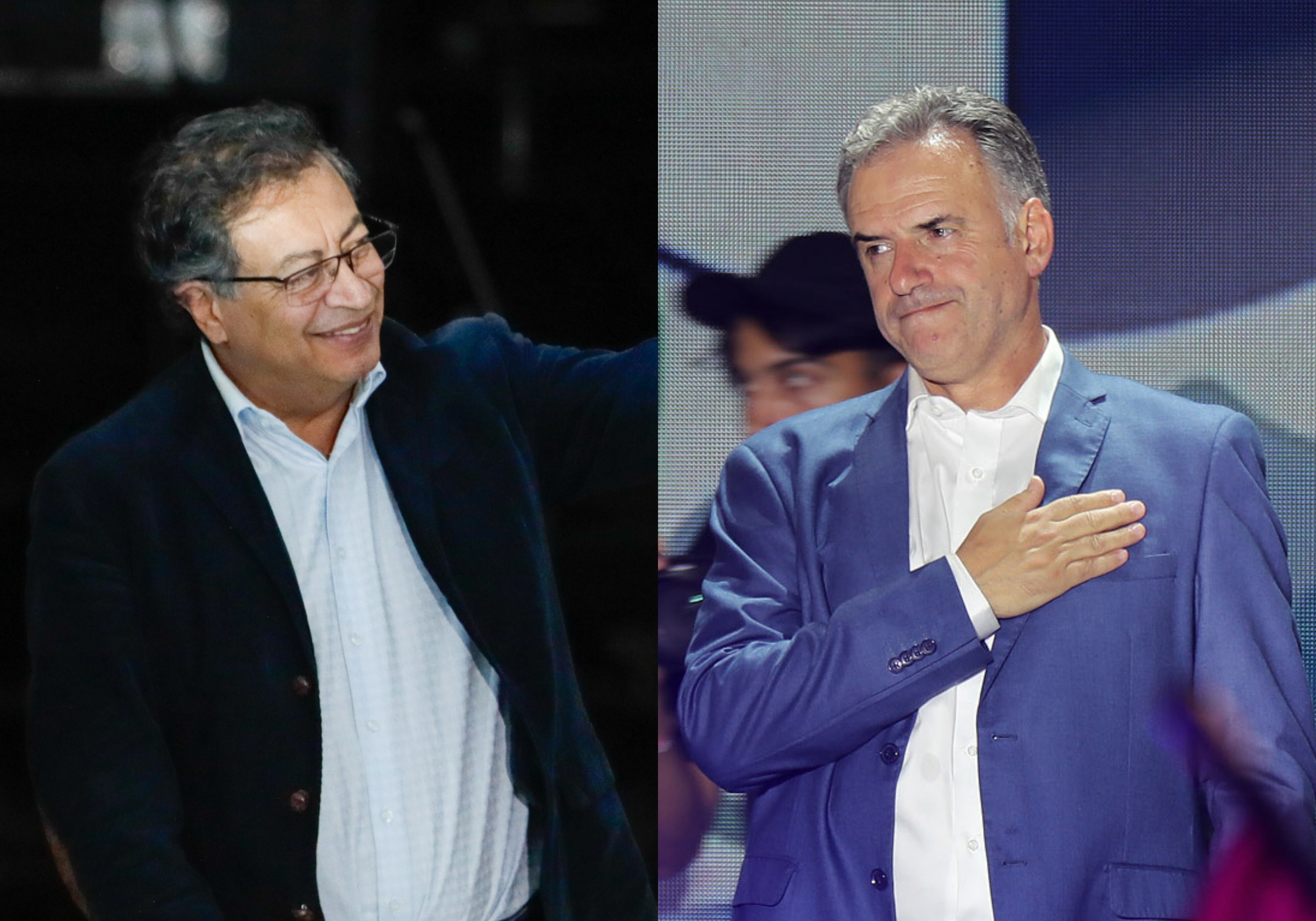 El presidente de Colombia, Gustavo Petro, y el presidente electo de Uruguay, Yamandú Orsi. (EFE)