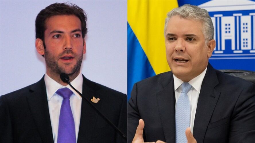 Martín Santos e Iván Duque, presidente de Colombia. Foto: Colprensa - Diego Pineda/ Colprensa - Cortesía Presidencia