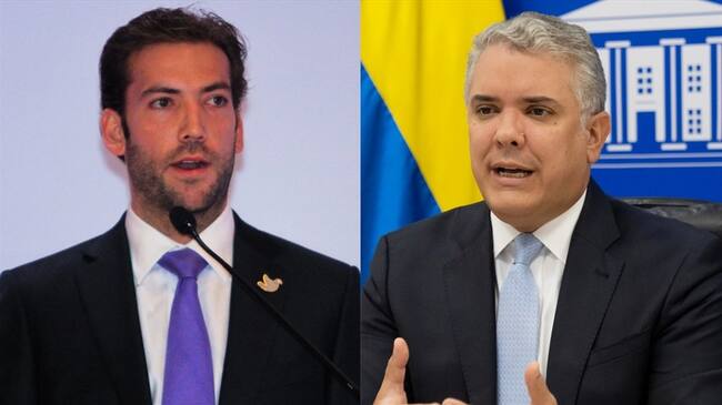 Martín Santos e Iván Duque, presidente de Colombia. Foto: Colprensa - Diego Pineda/ Colprensa - Cortesía Presidencia