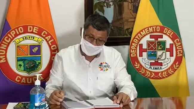El mandatario hizo un llamado a la comunidad para que permanezca en casa y contribuya con la superación de esta emergencia. Foto: Alcaldía de Caloto