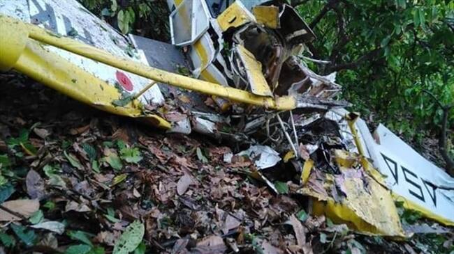 El piloto, identificado como Jorge Oñate, resultó con fracturas en su cuerpo. Foto: Cortesía