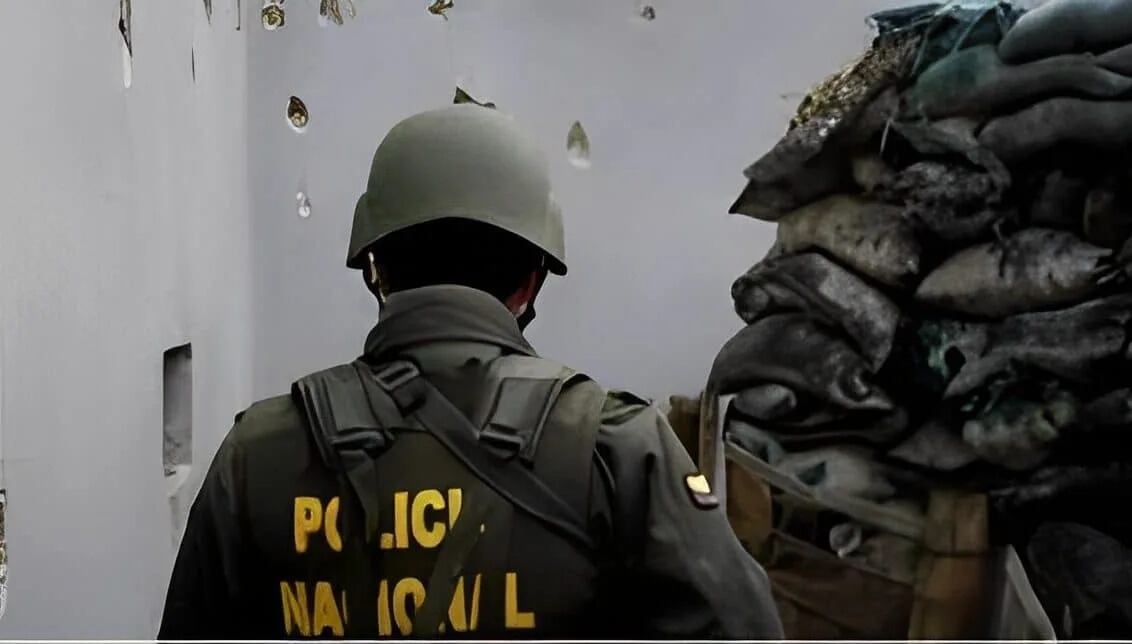 Clan del golfo atacó estación de policía en Puerto Wilches, Santander. Foto: Suministrada