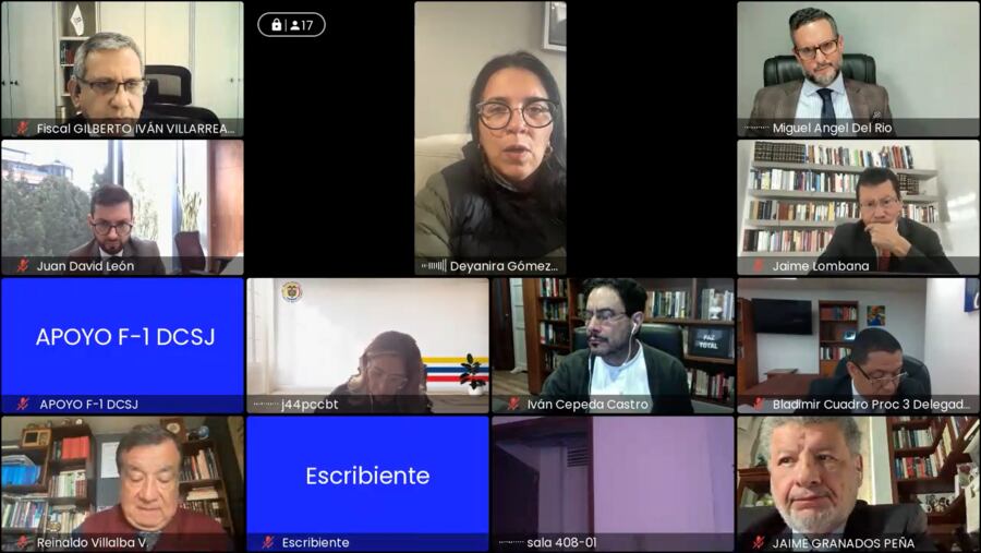 Audiencia en el caso del expresidente Álvaro Uribe. Foto: Colprensa.