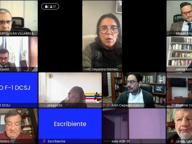 Audiencia en el caso del expresidente Álvaro Uribe. Foto: Colprensa.