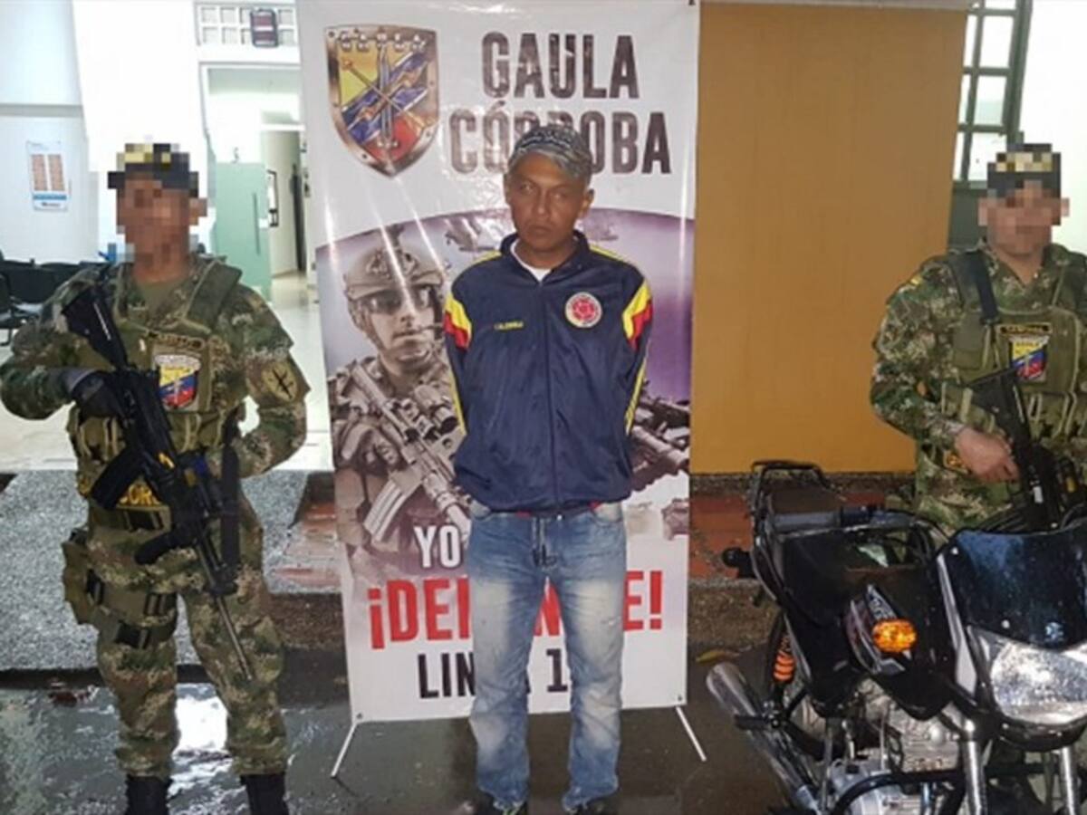 Ejército capturó a alias El Tuerto, integrante del Clan del Golfo