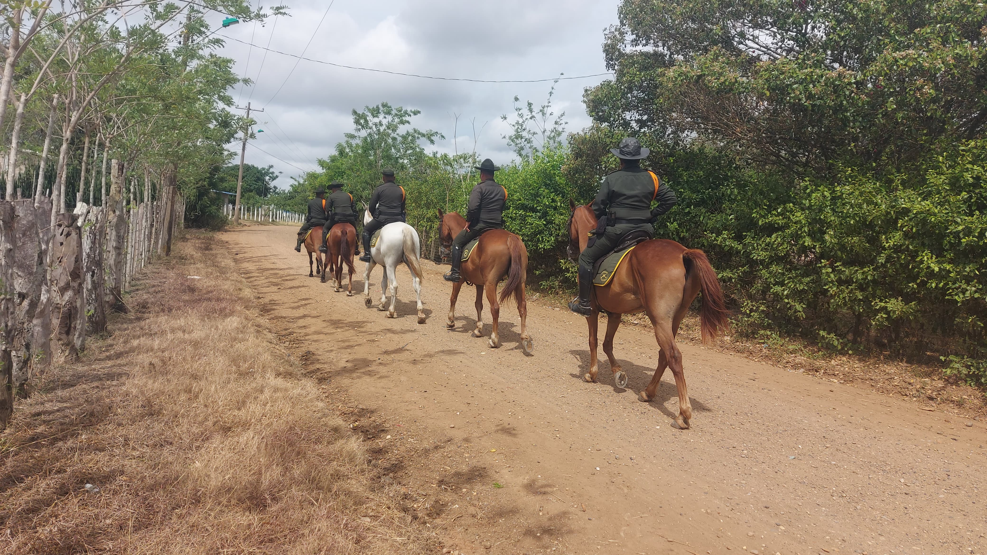 Intensifican presencia de carabineros en zonas rurales de Sahagún y Chinú, Córdoba. Foto: Policía Nacional.