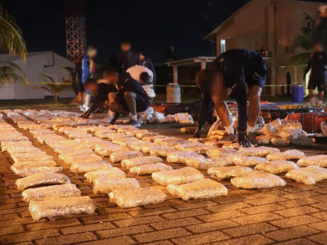Incautación de tonelada de marihuana en San Andrés. Foto: Armada Nacional