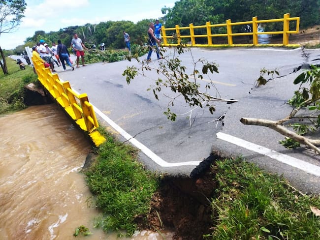 Puente afectado por las lluvias/ Wilder Alvarez