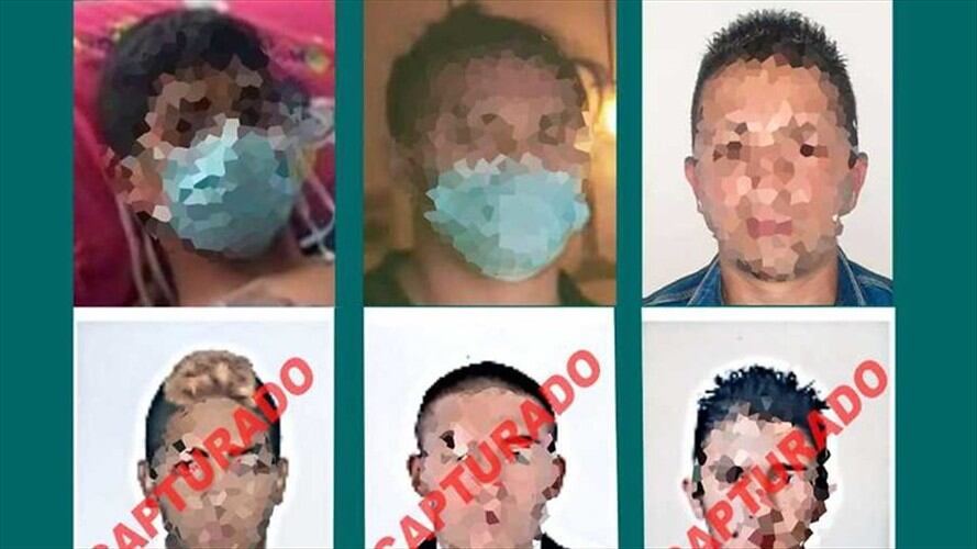 Responsables de la muerte del capitán de la Policía, Jesús Alberto Solano Beltrán. Foto: Colprensa