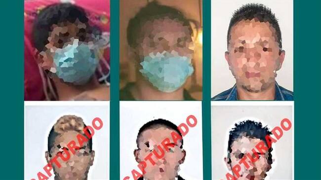 Responsables de la muerte del capitán de la Policía, Jesús Alberto Solano Beltrán. Foto: Colprensa