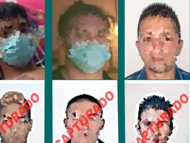 Responsables de la muerte del capitán de la Policía, Jesús Alberto Solano Beltrán. Foto: Colprensa