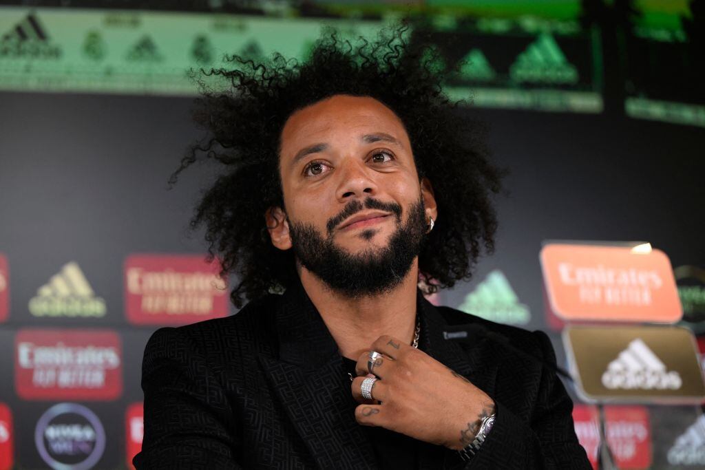 Marcelo en su despedida del Real Madrid. (Photo by Pierre-Philippe MARCOU / AFP) (Photo by PIERRE-PHILIPPE MARCOU/AFP via Getty Images)