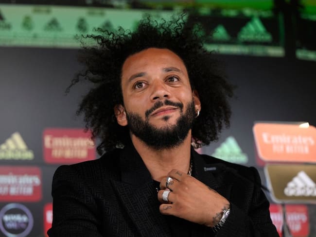 Marcelo en su despedida del Real Madrid. (Photo by Pierre-Philippe MARCOU / AFP) (Photo by PIERRE-PHILIPPE MARCOU/AFP via Getty Images)
