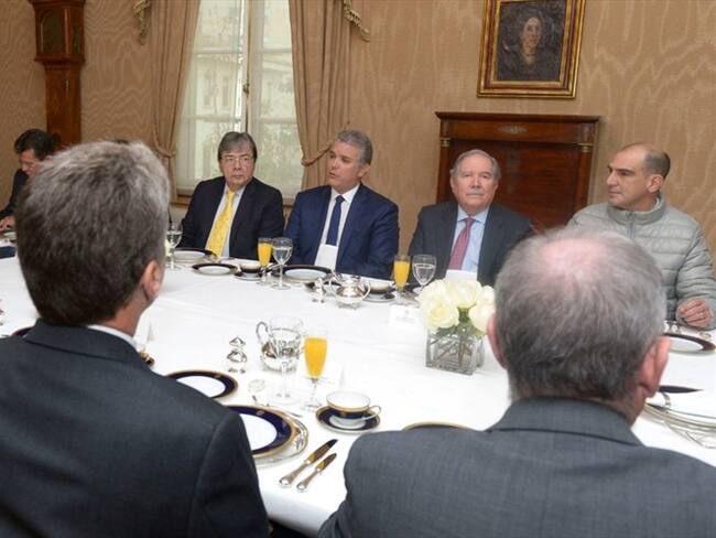 El encuentro del presidente Iván Duque con el secretario de Defensa de EE.UU. duró cerca de dos horas en la Casa de Nariño. Foto: Casa de Nariño