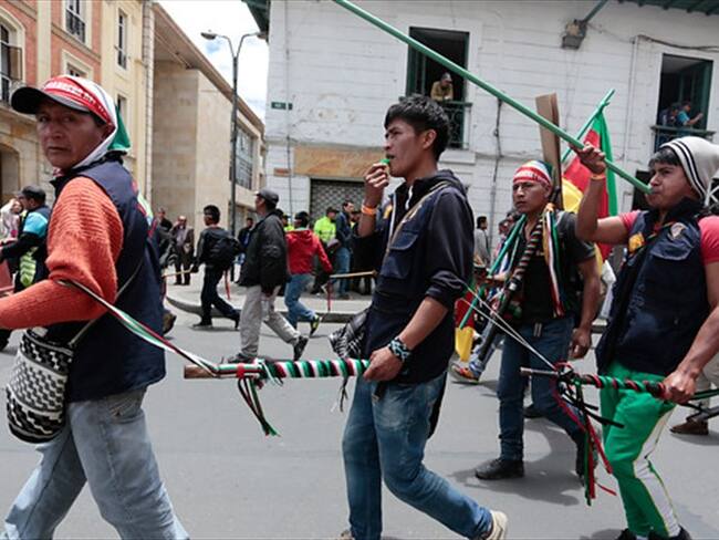 Indígenas Misak marcharán para pedir diálogos con comunidades Nasa en Cauca. Foto: Colprensa