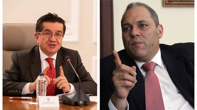 El ministro de Salud, Fernando Ruiz (izq), y el senador de Cambio Radical José David Name (der). Foto: Colprensa