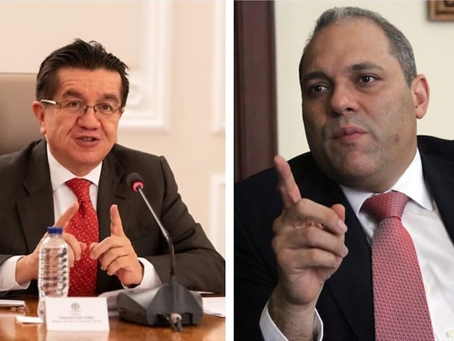 El ministro de Salud, Fernando Ruiz (izq), y el senador de Cambio Radical José David Name (der). Foto: Colprensa