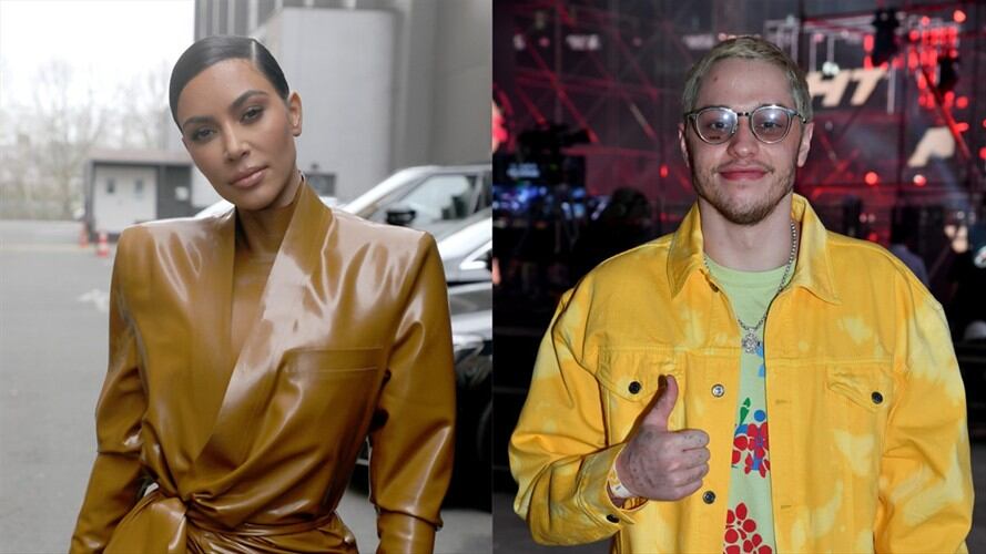 Empresaria Kim Kardashian y comediante Pete Davidson. Foto: Pierre Suu/Getty Images - Jeff Kravitz/Getty Images for Triller